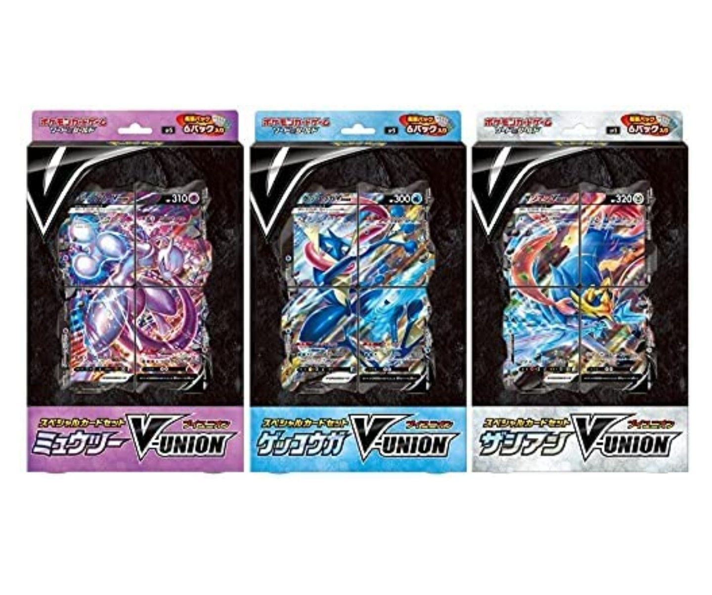 ポケモンカード　ミュウツー   ゲッコウガ　ザシアン　vユニオン V-UNION ポケカ スペシャルカードセット V-UNION ミュウツー ゲッコウガ