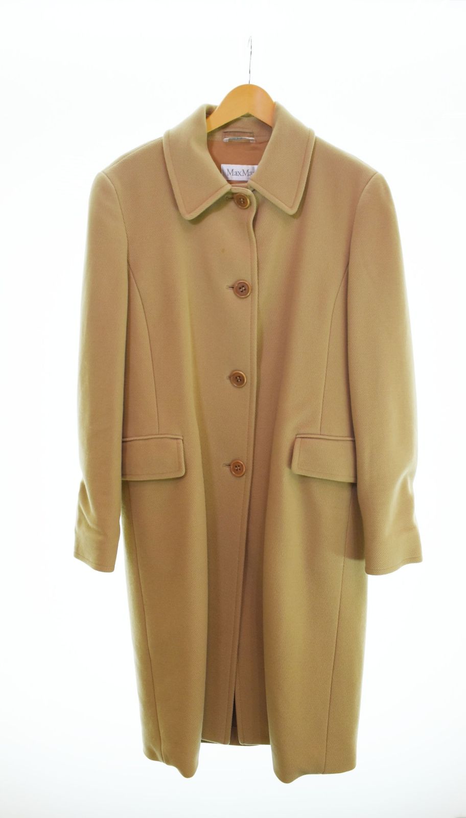 マックスマーラー MAX MARA LYCRA wool coat ウールコート茶 42