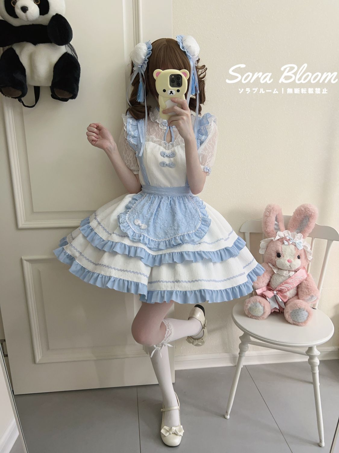 中華風デザイン ロリータドレスです 洋装 可愛い短袖 OP ワンピース 2025新作 双刀甜華 中華風デザイン ロリータドレスです 洋装