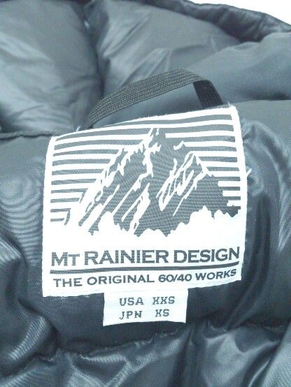 ■ Mt RAINIER DESIGN マウントレイニアデザイン SIXTYFORTY ジップアップ 長袖 ダウン ジャケット XS ブラック #  【1002798853683】