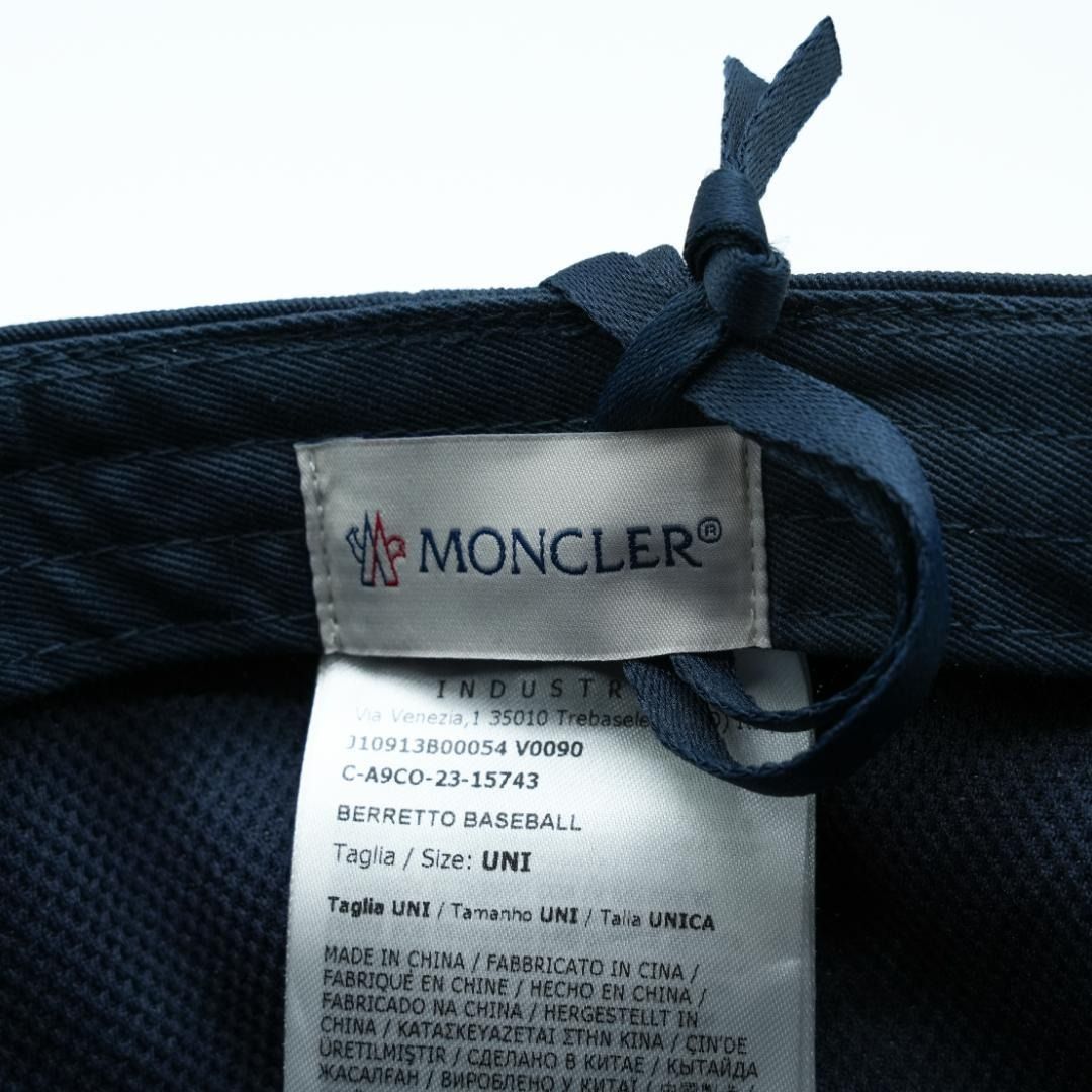  MONCLER モンクレール キャップ ネイビー コットン ユニセックス ベースボールキャップ キャップ