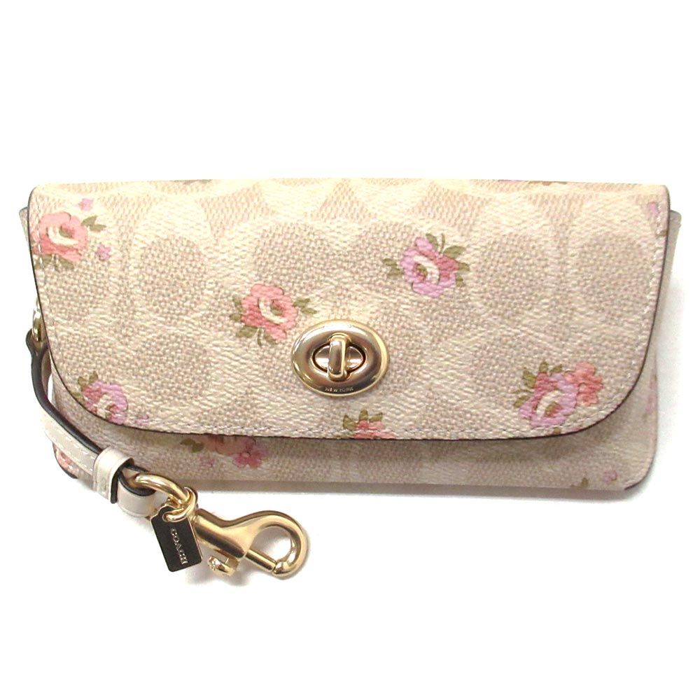 新品 COACH コーチ メガネケース サングラスケース シグネチャー 花柄 新品 未使用】コーチ COACH アウトレット シグネチャー 花柄