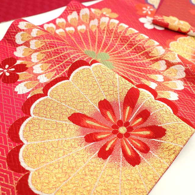 帯 成人式 パーティー 金糸 銀糸 豪華 中古】 袋帯 振袖用 リサイクル