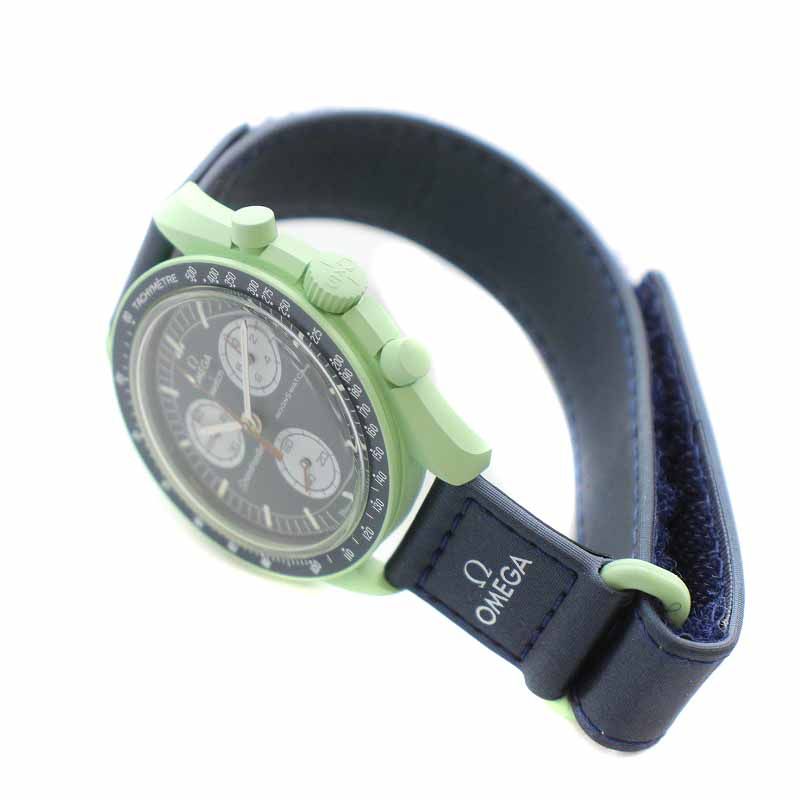 OMEGA Swatch MISSION ON EARTH 腕時計 紺 黄緑 - rabassa.eu