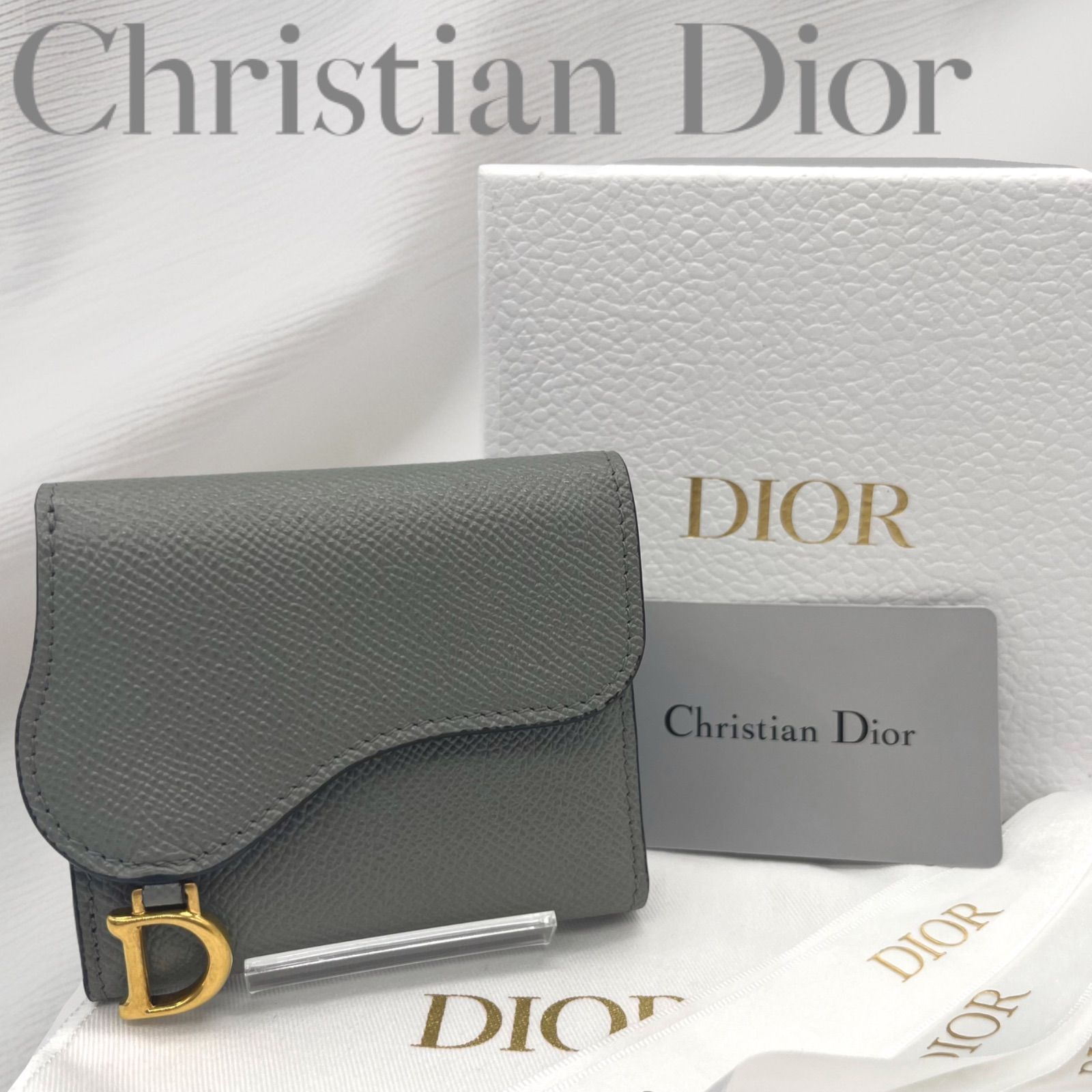 美品 クリスチャンディオール コンパクトウォレット レザー