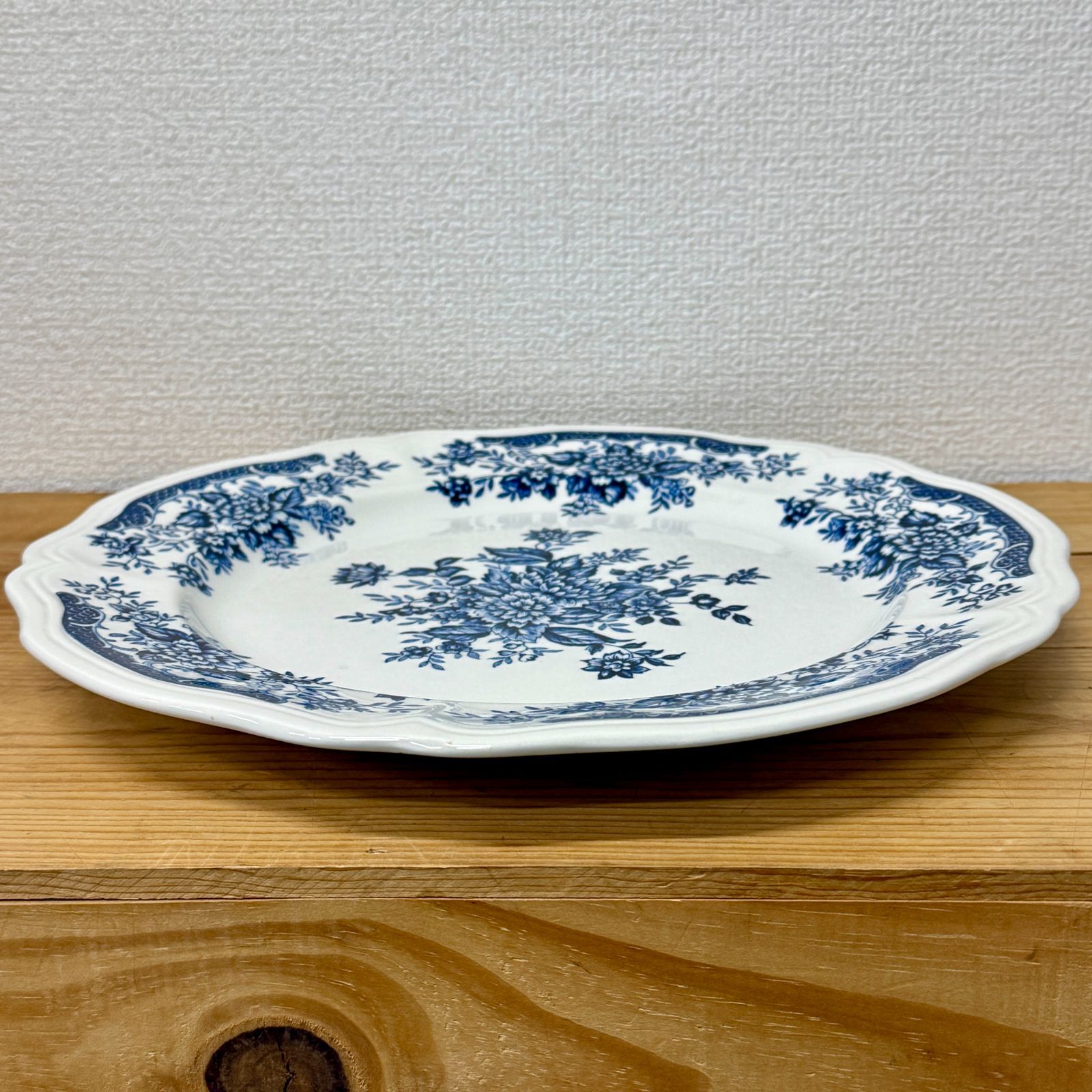 美品 BLUE CARNATION ブルーカーネーション IRONSTONE 大皿 大判皿 花柄 藍色！ - メルカリ