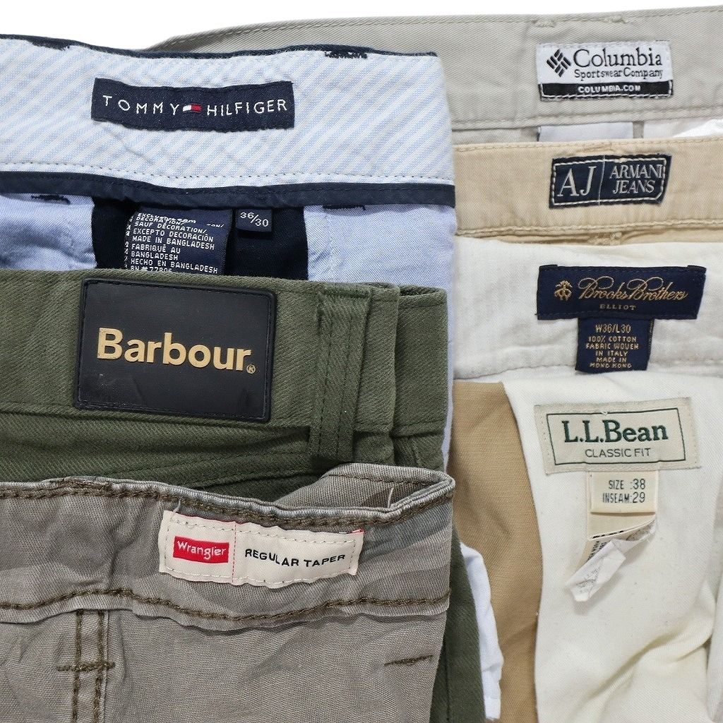 古着卸 ブランドMIX パンツ 6枚セット メンズ 36 38 アルマーニ トミー ラングラー 古着 NB9830 KIN-KAAI_COM