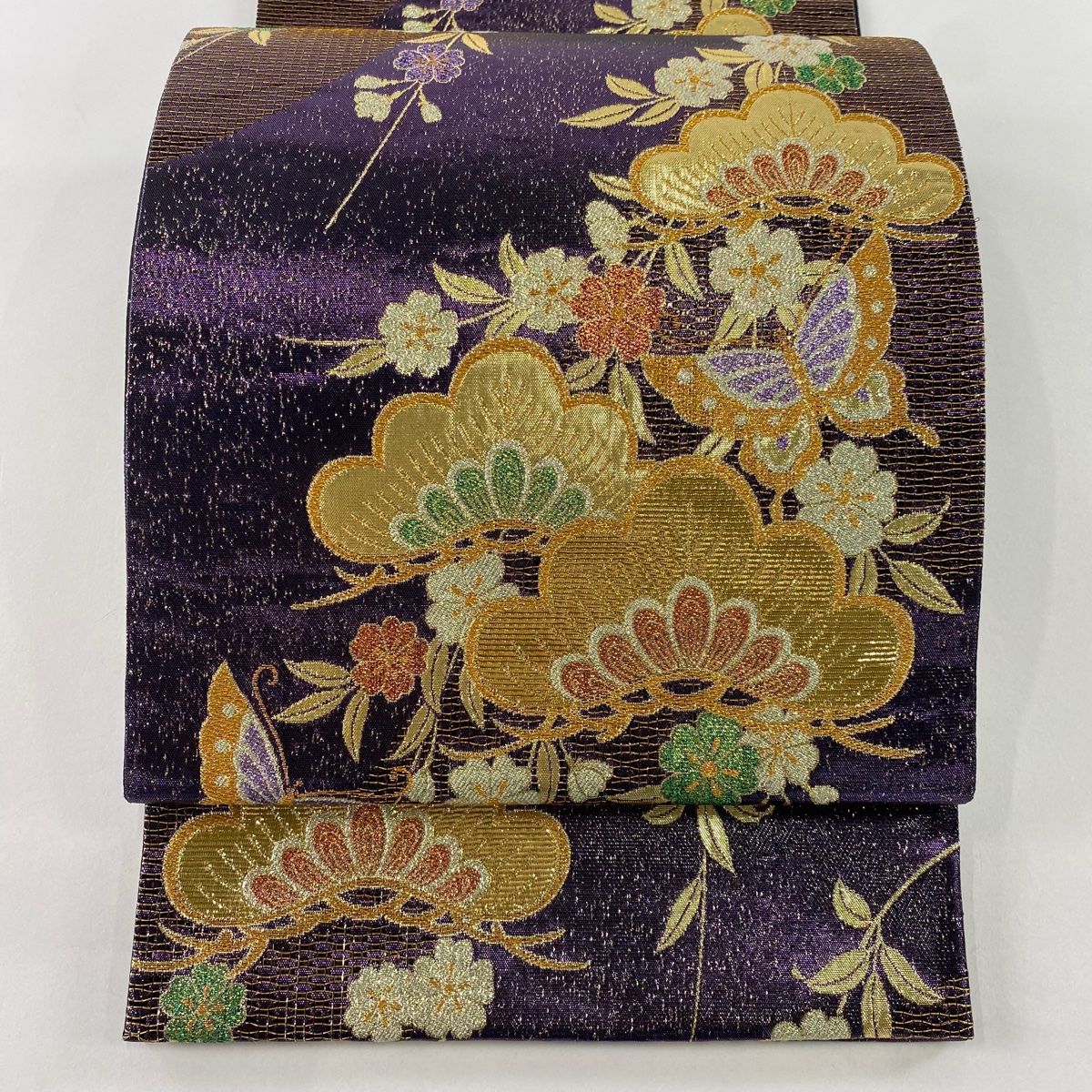 豪華✨刺繍✨唐織✨天井絵紋華紋✨六通袋帯 美