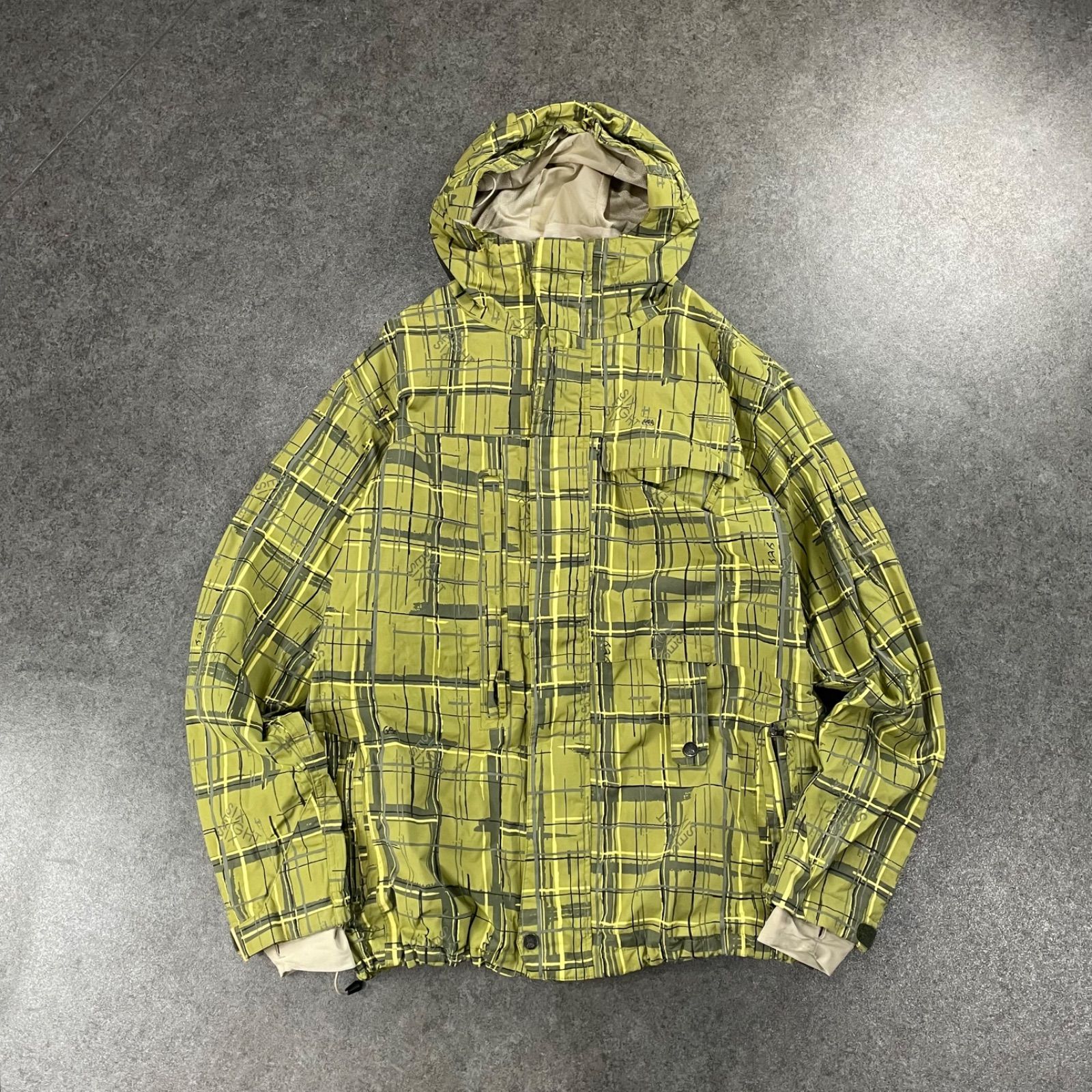 686 SMARTY Ski Snowboard Wear Mountain Parka Green シックスエイトシックス スキー|スノボウェア マウンテンパーカ ジャケット チェック柄 グリーン 黄緑 メンズ L