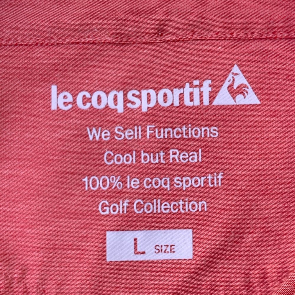サイズ：L LE COQ GOLF ルコックゴルフ  ハーフジップ 長袖Tシャツ  レッド系 [240101540052] ゴルフウェア レディース ストスト