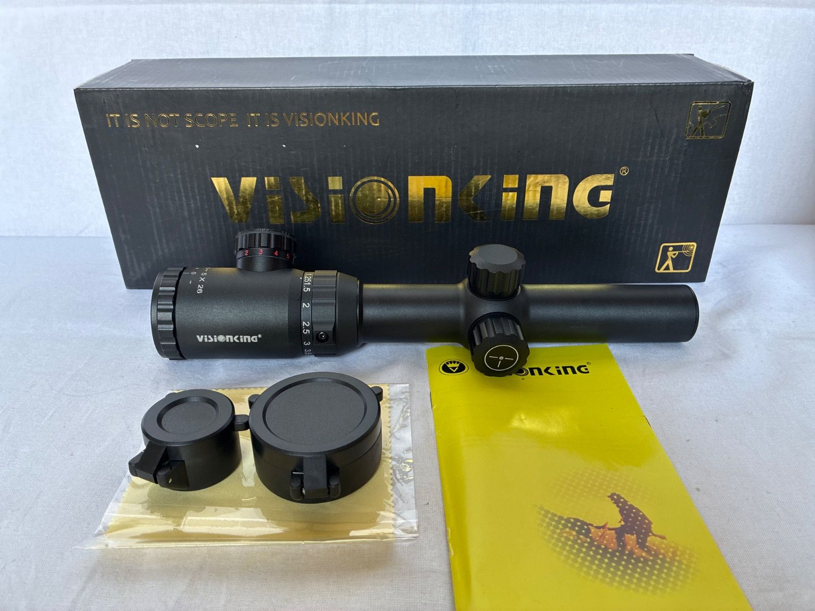 ブラックエアガン スコープ付き visionking ライフルスコープ ブラックエアガン スコープ付き