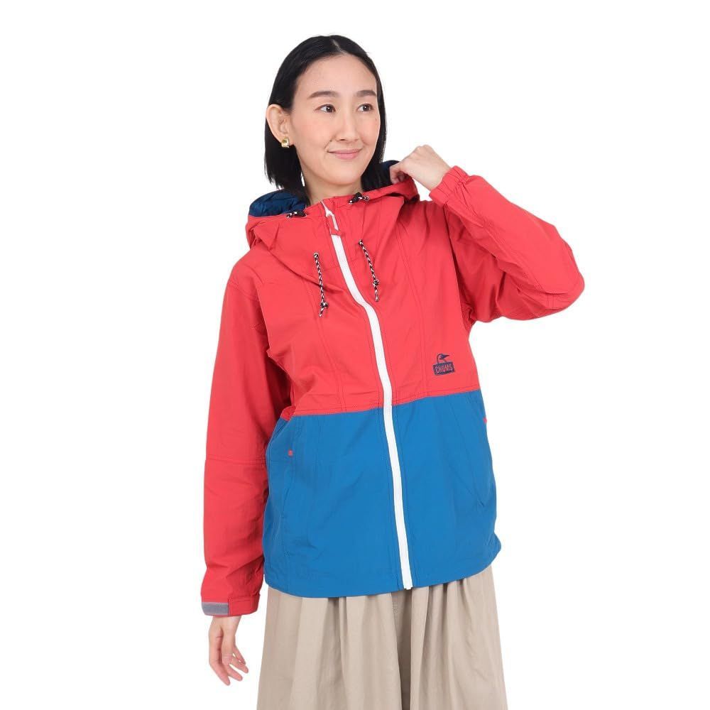 Size M_Color Coral|Marine Blue チャムス ジャケット Camp Field Hoodie レディース Coral|Marine Blue