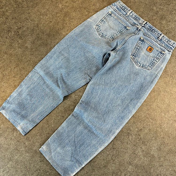 Carhartt Denim Tapered Pants W38 カーハート デニムパンツ テーパードデニム ブルー - メルカリ