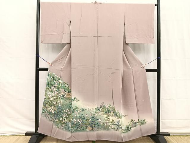 平和屋着物○豪華色留袖 外池雅峰 風景草花文 暈し染め