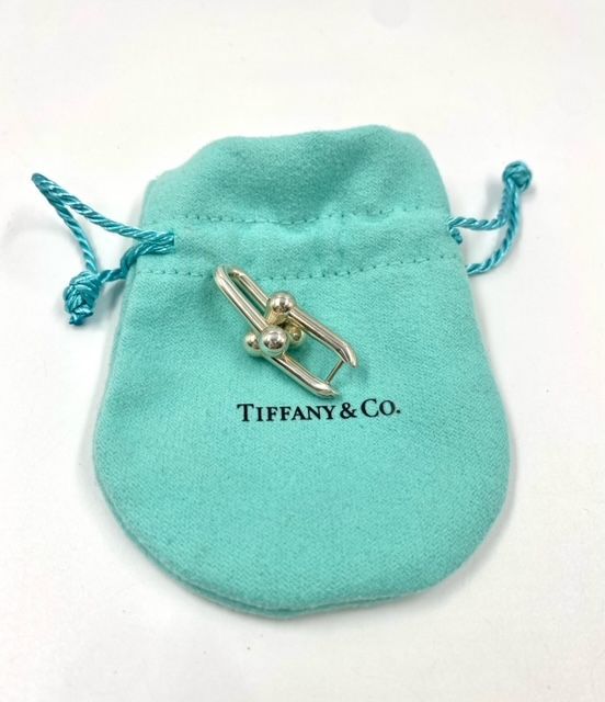S4-20 TIFFANY＆Co ティファニー ハードウェアピアス ラージ リンク ピアス AG925 シルバー 片方