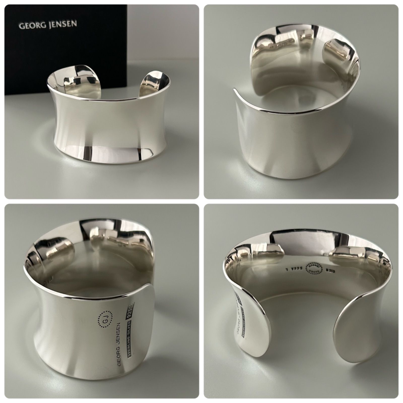 ジョージジェンセン 566A スミシィ カフス バングル AG925 Lサイズ Georg Jensen - メルカリ