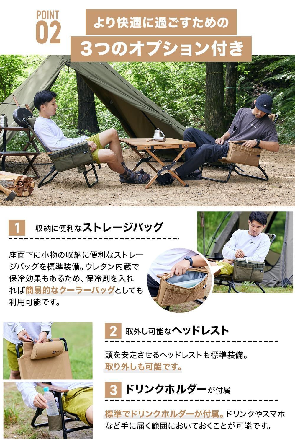 人気商品 WAQ Reclining Low Chair リクライニングローチェア WAQ-RLC1 折りたたみチェア リクライニングチェア アウトドア 焚き火 アイアン ドリンクホルダー
