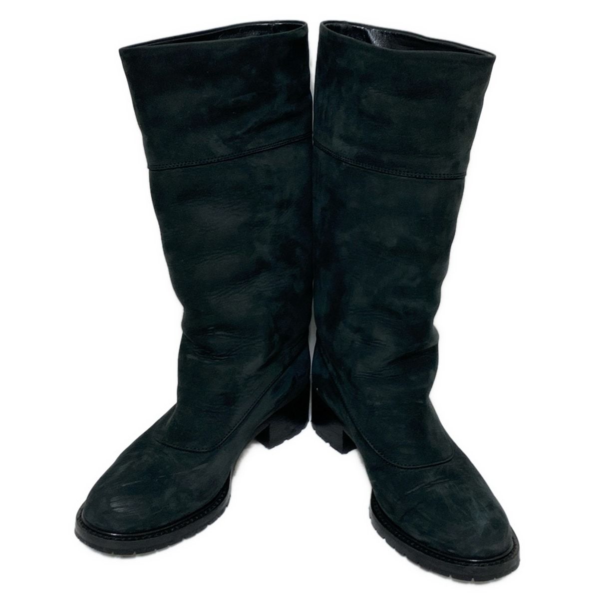 FERRAGAMO SalvatoreFerragamo サルバトーレフェラガモ ブーツ 5 1 2 C レディース - ダークネイビー ガンチーニ