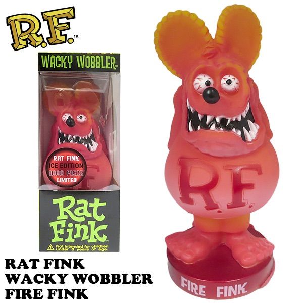 ラットフィンク　ボビングヘッド 　ファイヤー ・ アイス　2体セット ラットフィンク ボビングヘッド 2体セット ICE FIRE RATFINK