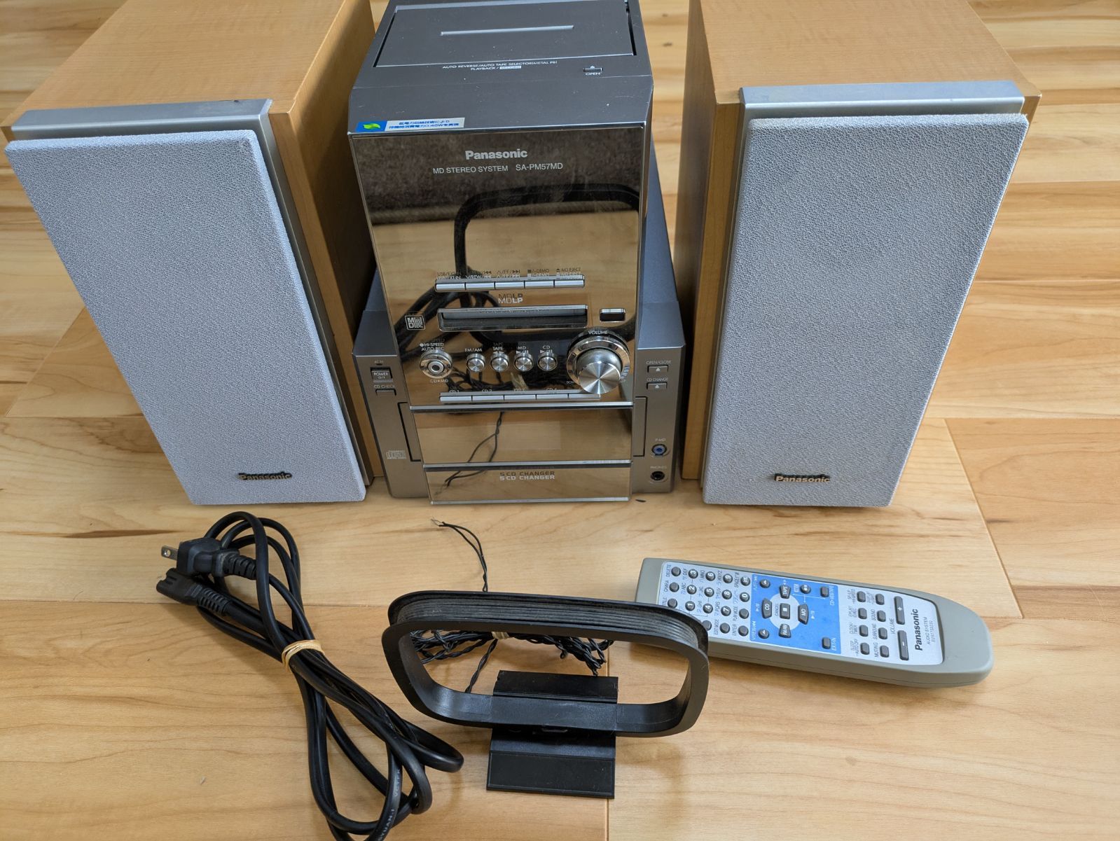 美品 Panasonic SC-PM57MD MDステレオシステム コンポ SC-PM57MD-S