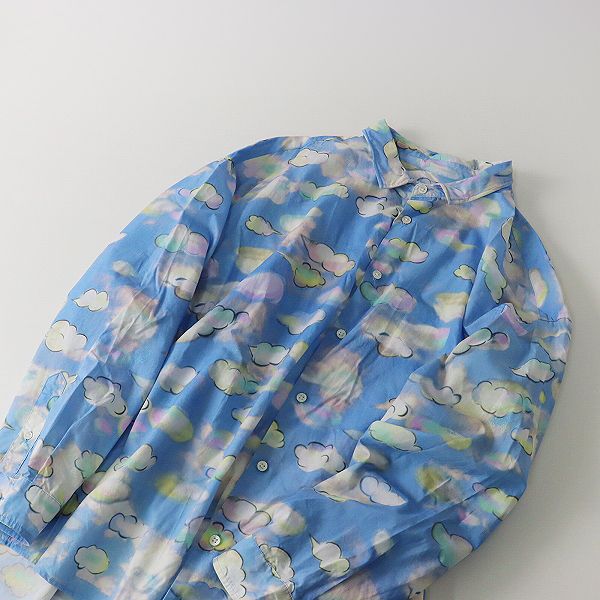 2020SS tsumori chisato by niko and ツモリチサト ニコアンド コラボ そらくも ワイヤー入りビッグシャツ L/サックス【2400013394864】  - メルカリ