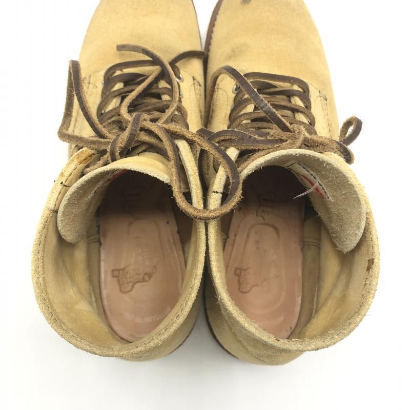 【中古】RED WING 8167 PLAIN TOE ブーツ TAN ROUGH OUT SUEDE 26cm レッドウイング[10]