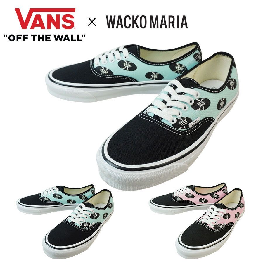 バンズ ヴァンズ ボルトVANS VAULT UA OG AUTHENTIC LX オリジナル オーセンティック ラグジュアリー (WACKO  MARIA) ピンク/レコーズ (WACKO MARIA) ベイビーブルーレコーズ コラボ 舐達麻