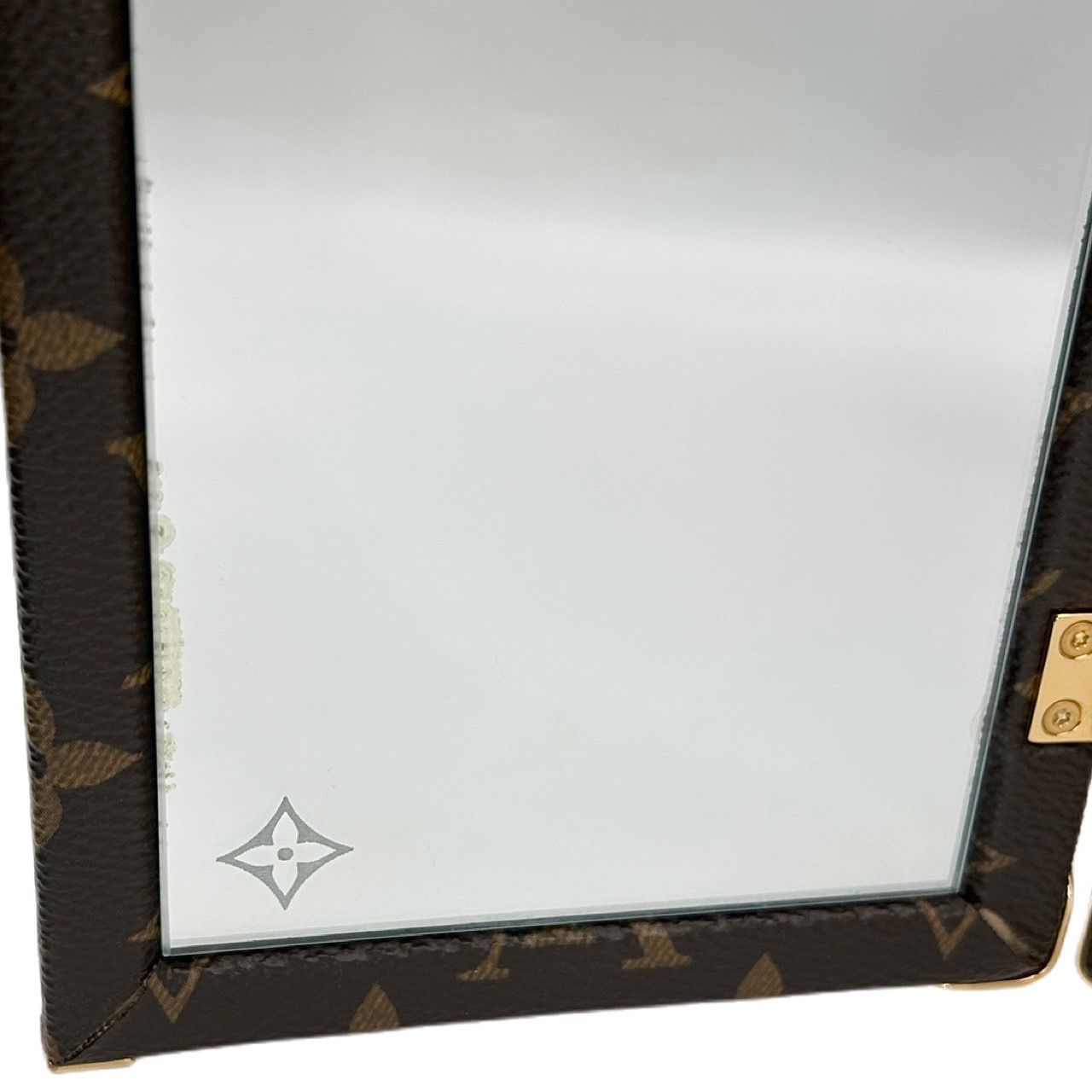 【展示品】LOUIS VUITTON ルイヴィトン ヴィトン ホームミラー GI0554 モノグラム トランク 三面鏡 インテリア 家具 美品