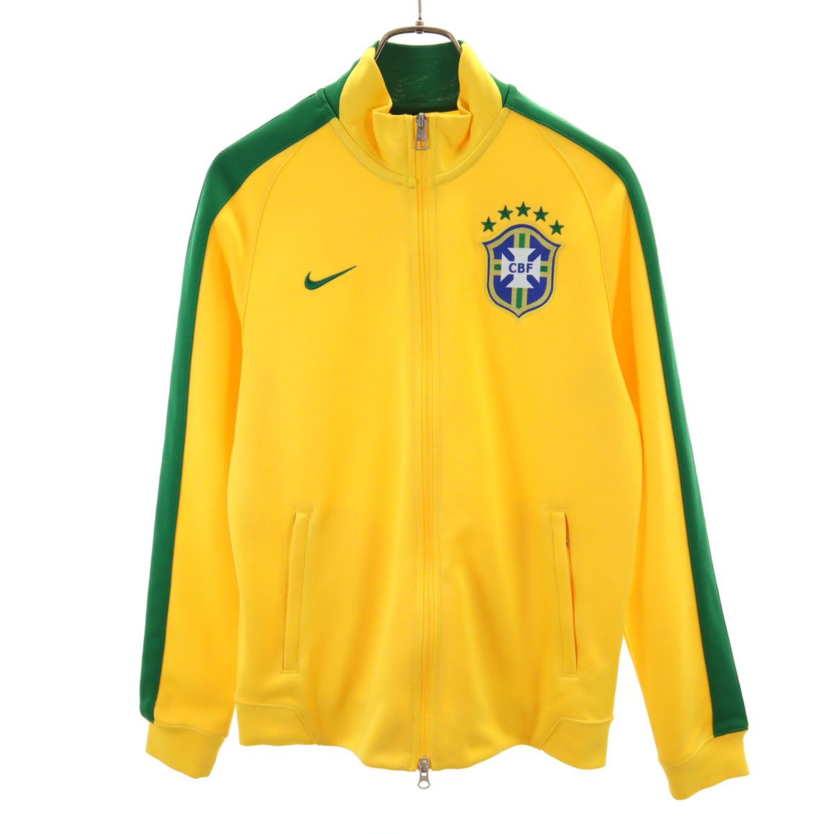 NIKE ナイキ トラックジャケット M イエロー ジャージ ブラジル代表 メンズ 古着
