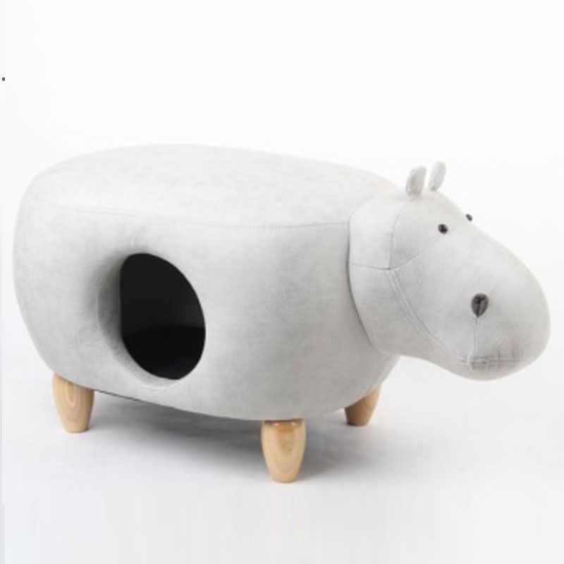 猫ハウス 猫ベッド ペットハウス ペットベッド カバ 白 スツール 多目的 動物 クッション カプセル型 円形出入口 キャットハウス 木製 ドーム型 窓 椅子 大型 隠れ家 かわいい