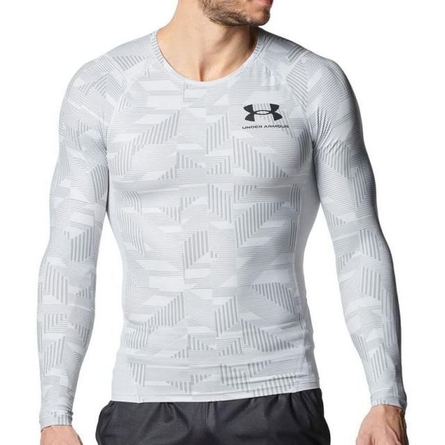 アンダーアーマー(UNDER ARMOUR) アイソチル コンプレッション 長袖シャツ ノベルティ メンズ 1378346 ハローグレー XXLサイズ