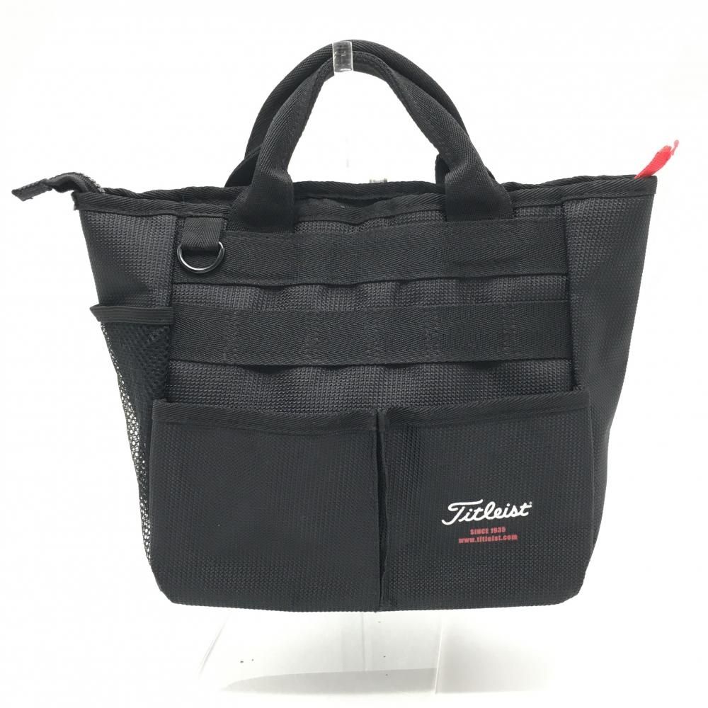 美品】タイトリスト カートバッグ 黒 内外サイドポケットゴルフ