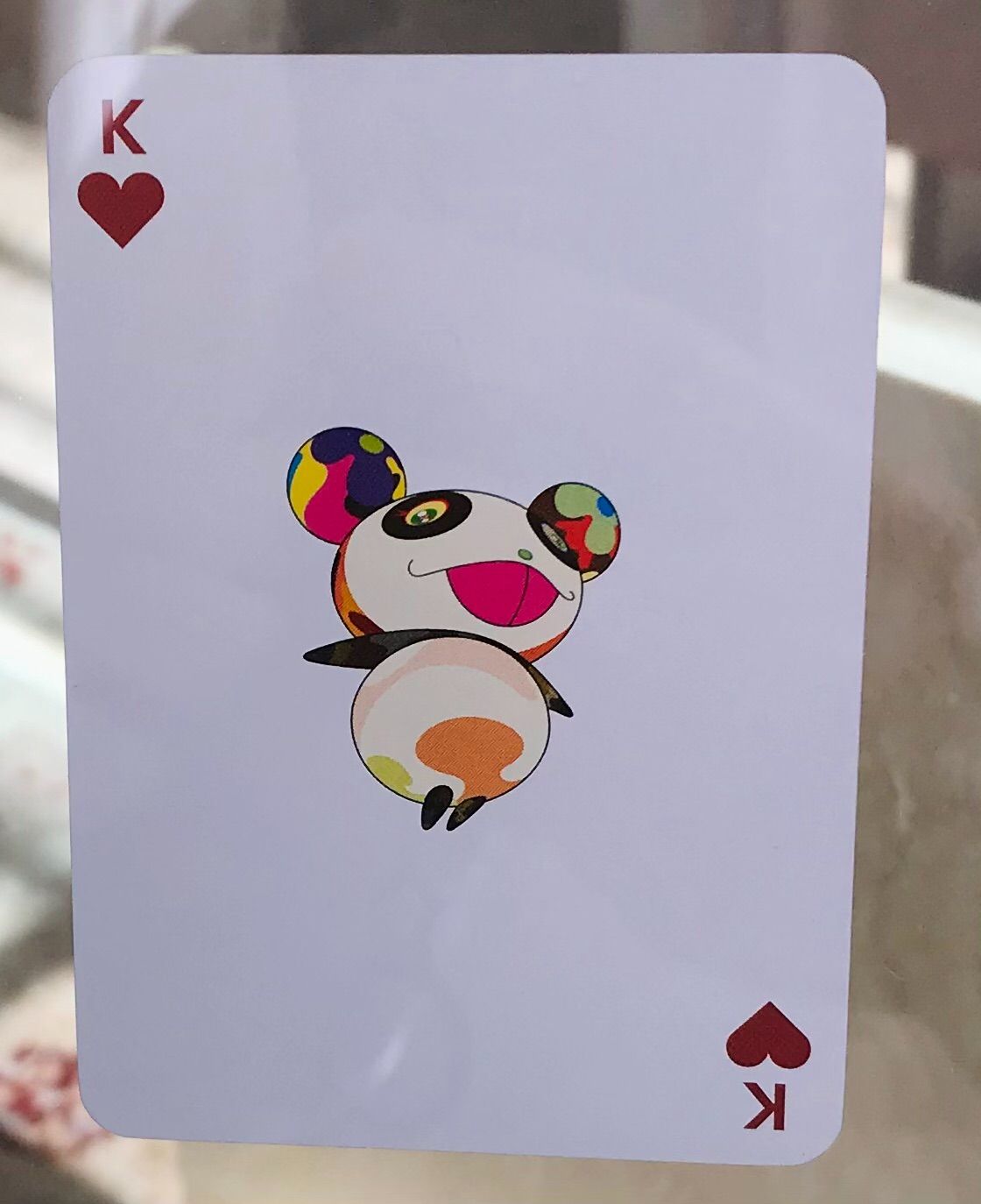 ♠️Kチャーム付LOUIS VUITTON 村上隆コラボ マルチカラー トランプ黒 ♡K (極レア) ルイ ヴィトン 村上隆 マルチカラー トランプ