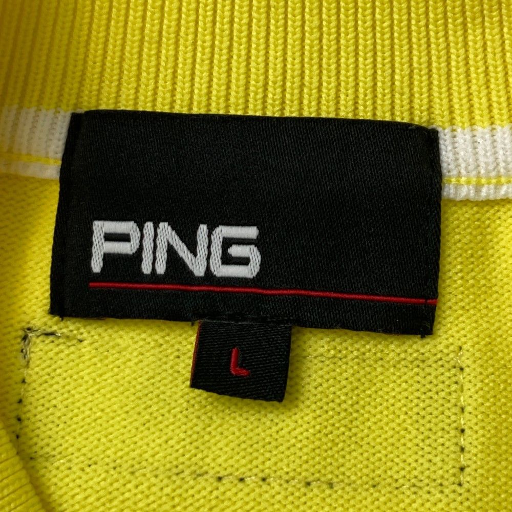 サイズ：L PING ピン 2023年モデル ニットベスト イエロー系