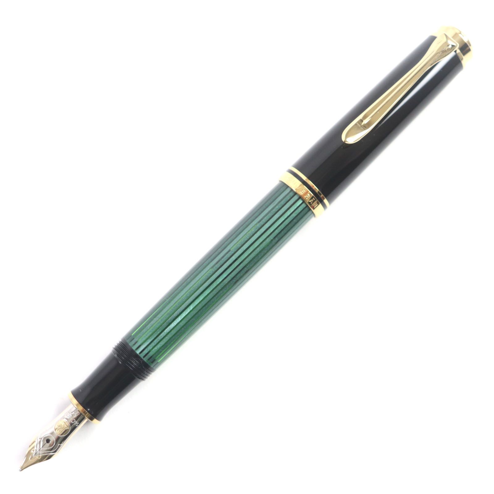 PERIKAN ペリカン M400 スーベレーン ペン先14C 14K ストライプ 万年筆 ブラック ゴールド グリーン Mニブ ドイツ製 メンズ