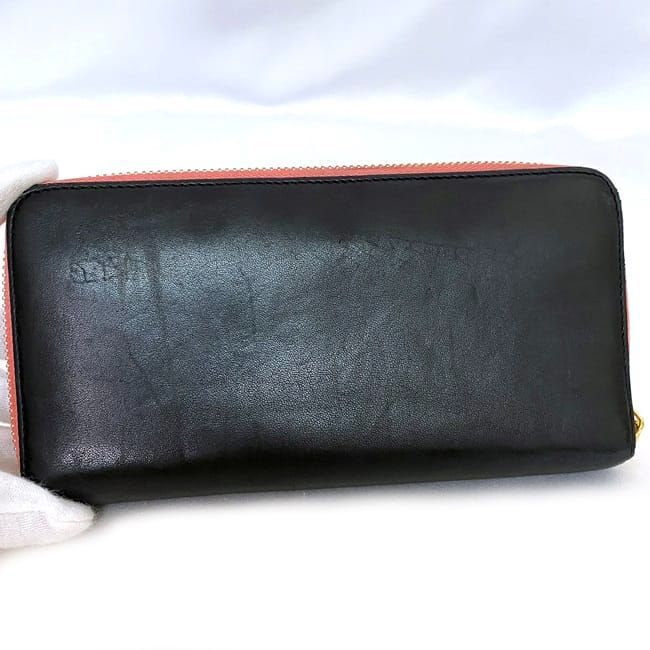 ロエベ アナグラム ラウンドファスナー 型押し 長財布　ブラック ロエベ ラウンドファスナー 長財布 ブラック ピンク アナグラム