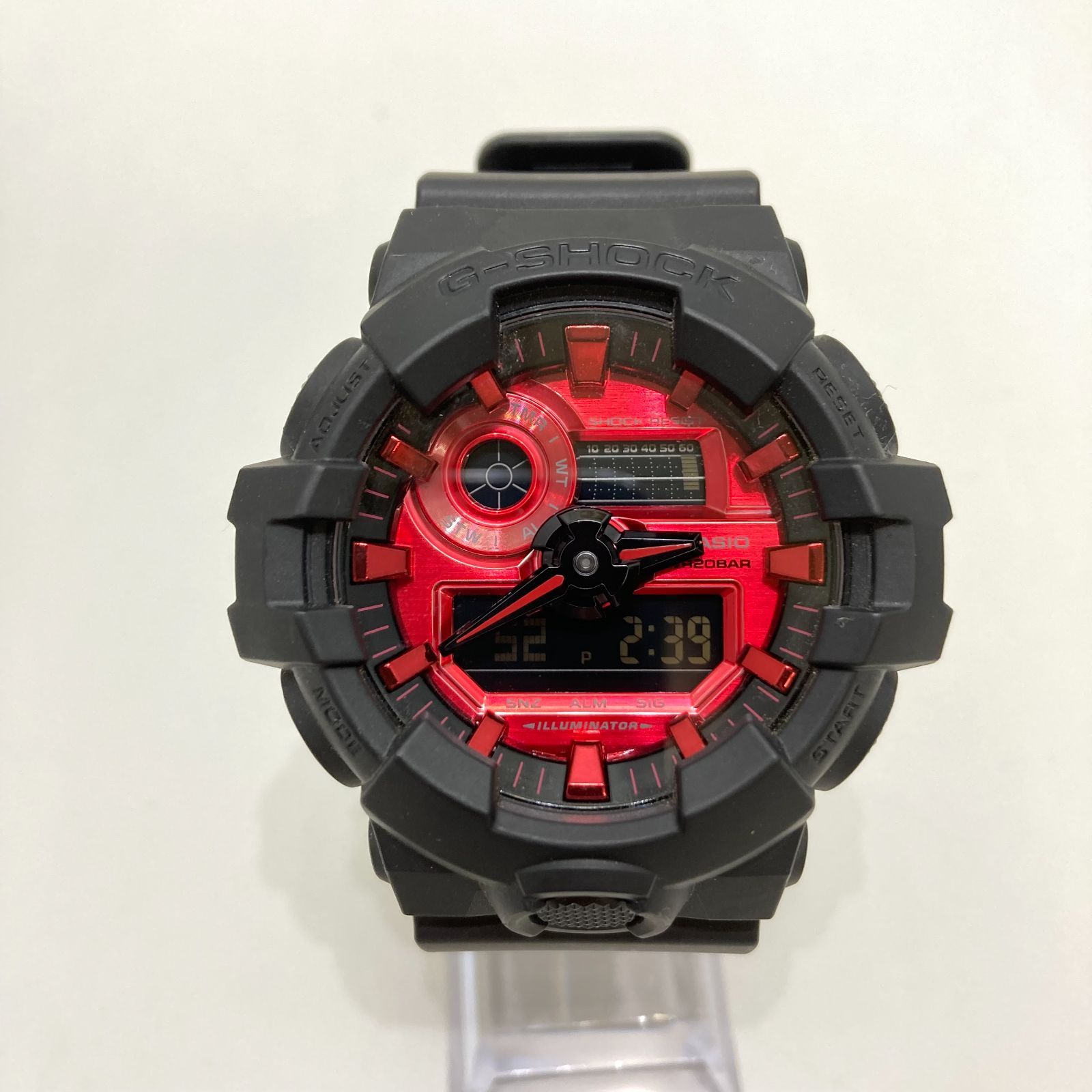 CASIO G-SHOCK GA-700AR 5522 ブラック/レッド アナデジ カシオ - メルカリ