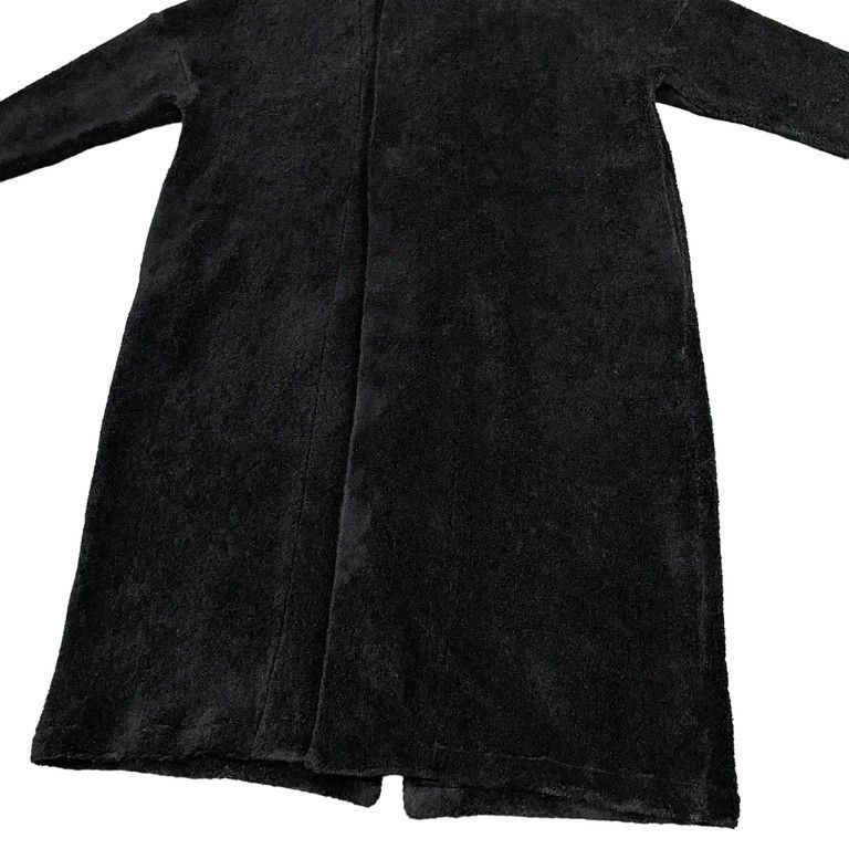 bajra パイル起毛ノーカラースナップロングカーディガン アウター