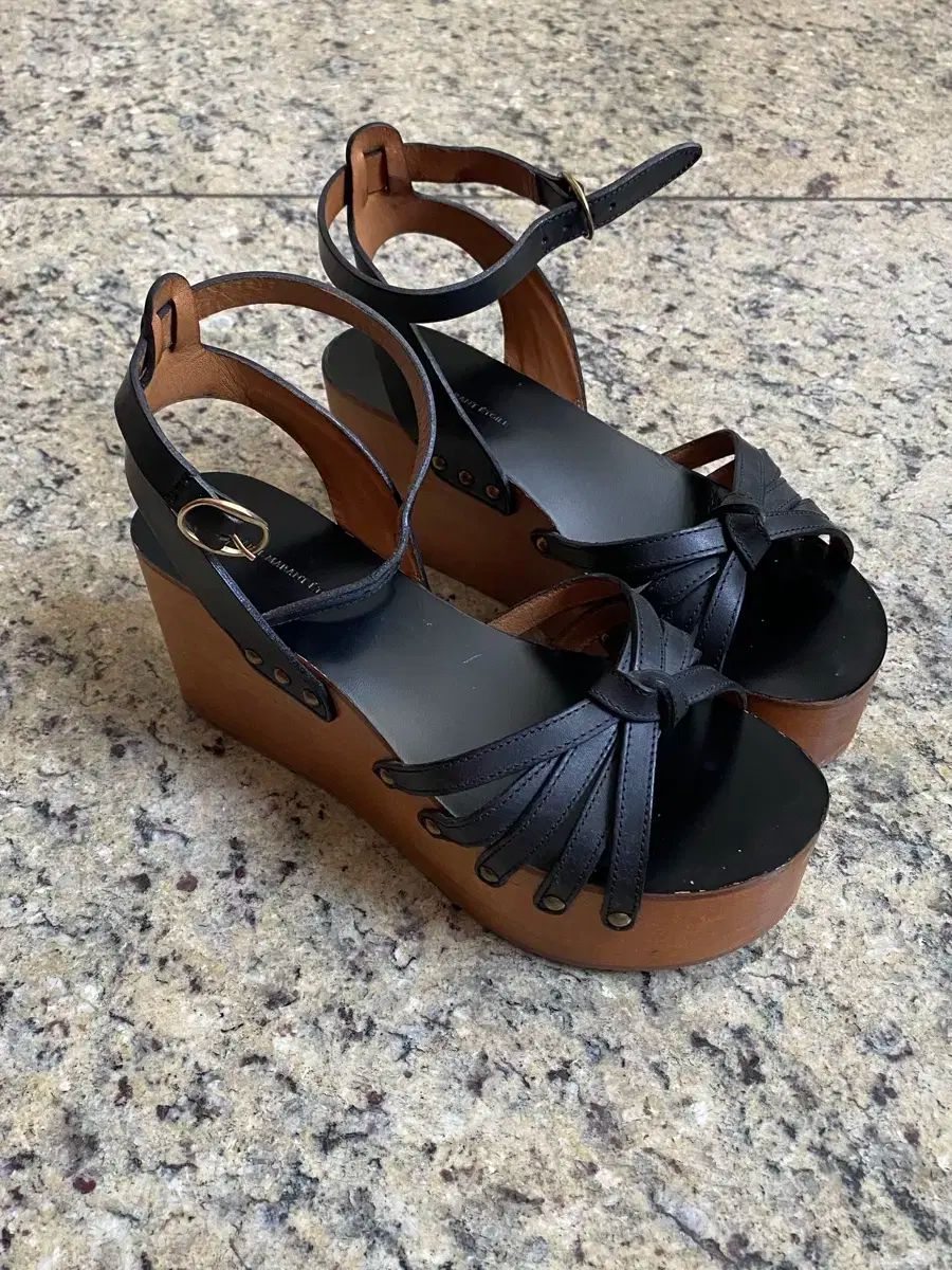 Isabel Marant イサベルマラン フラットフォーム サンダル 黒 37