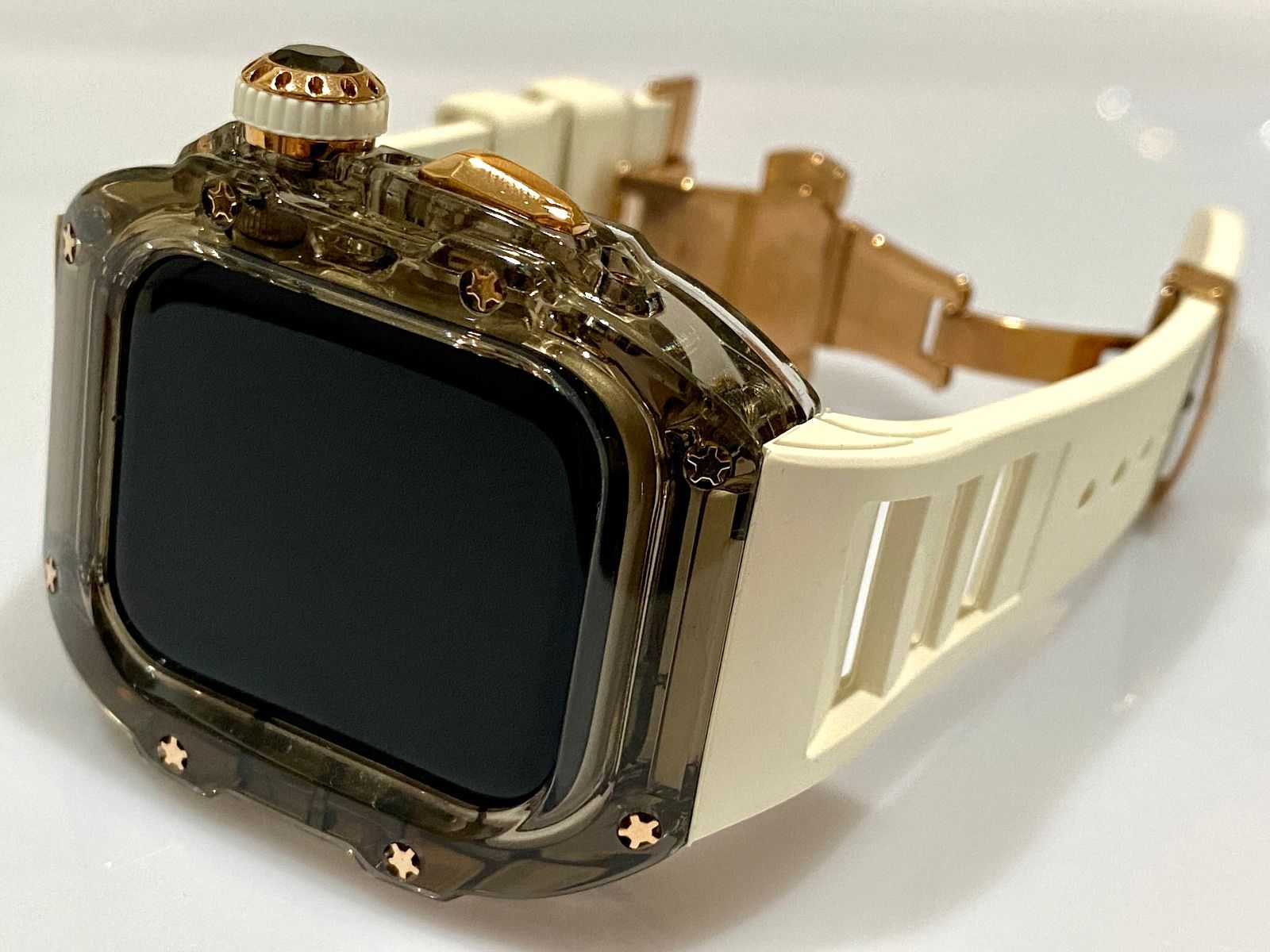 TBN0☆アップルウォッチ ラバーベルト カバー Apple Watchバンド-