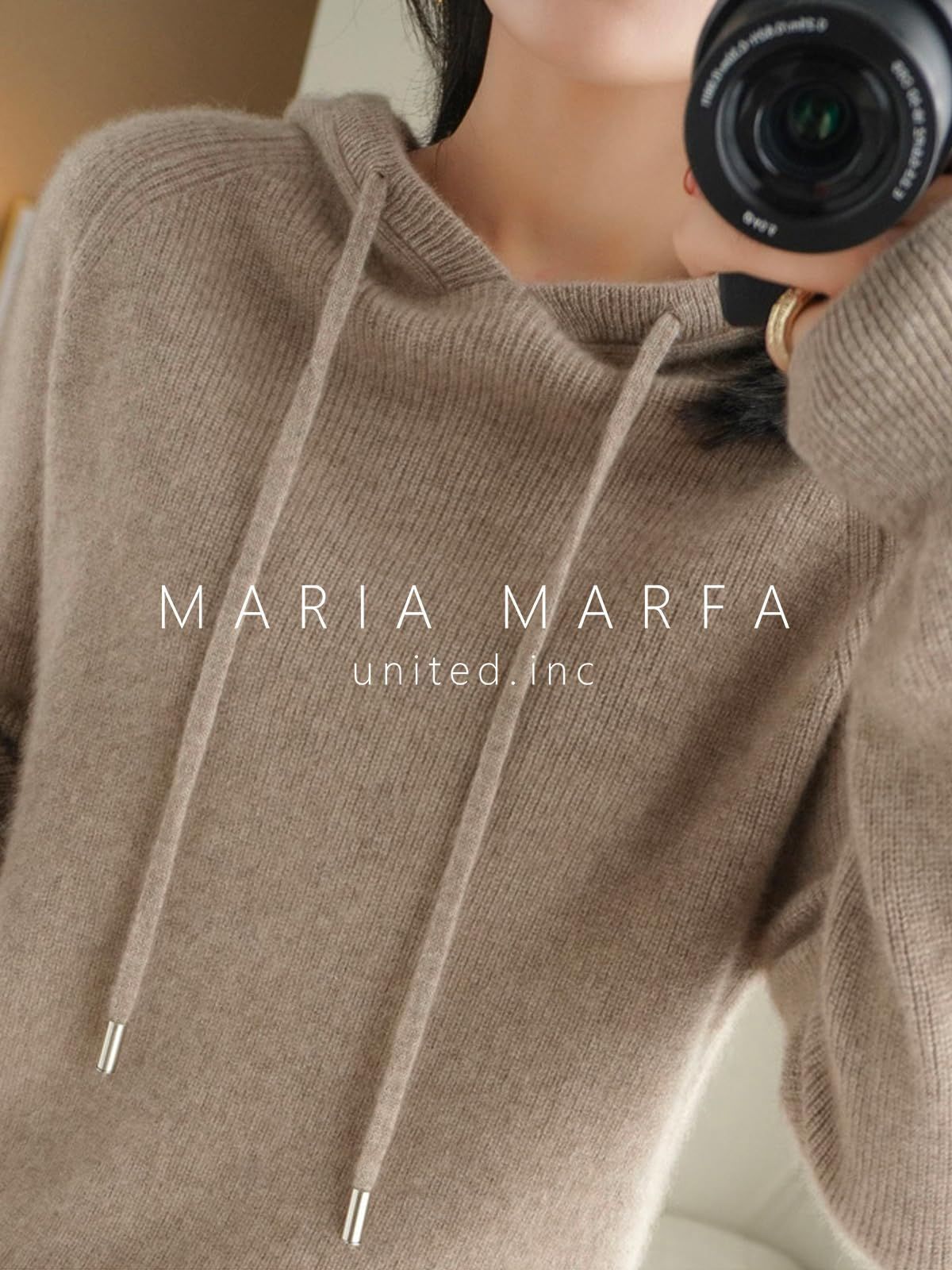 MARIA MARFA] 6色展開 ソフトタッチ ニット パーカー レディース