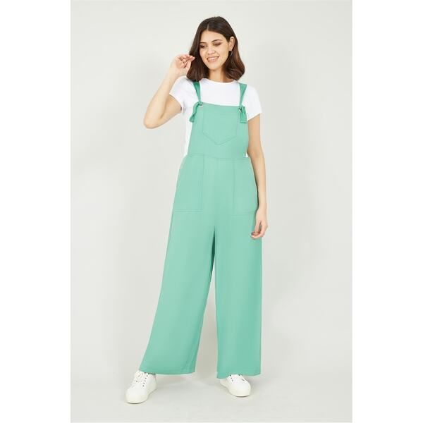 【送料無料】 ユミキム レディース デニムパンツ ボトムス Mint Green Pocket Dungarees Mint