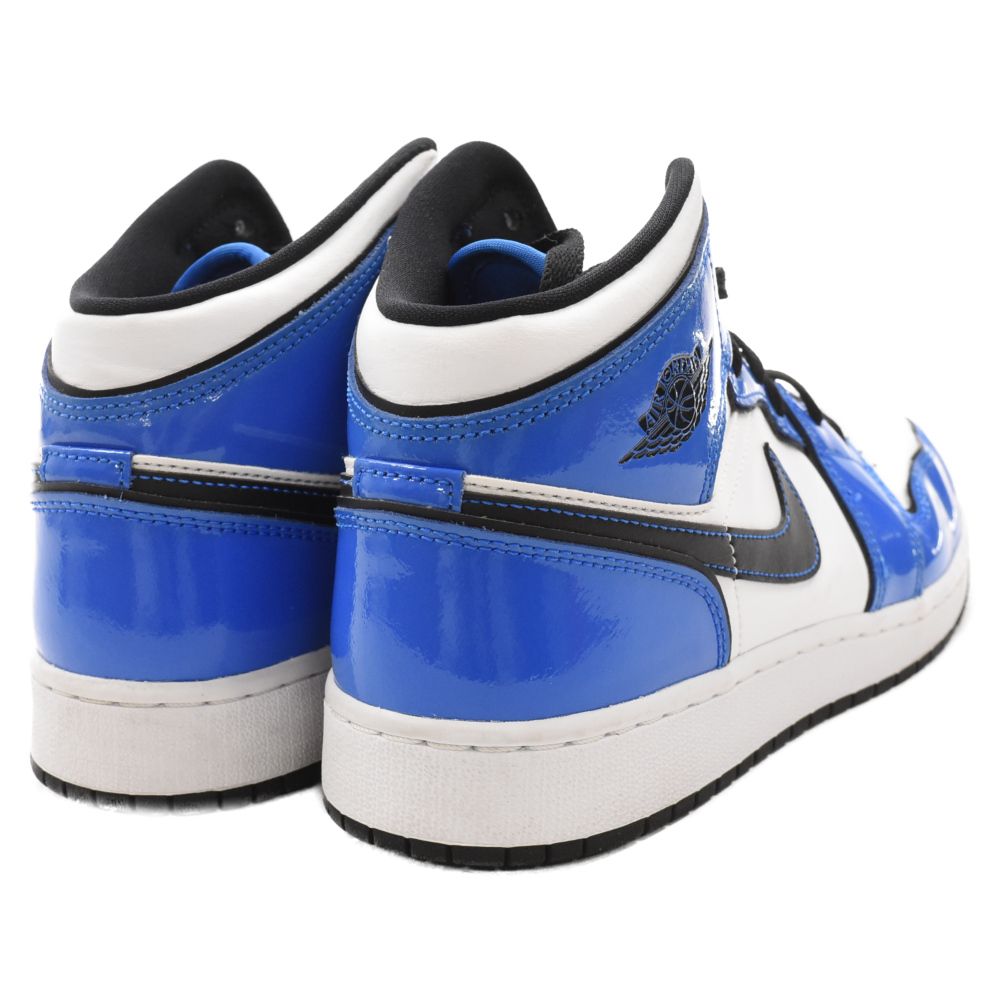 NIKE (ナイキ) AIR JORDAN 1 MID SE GS SIGNAL BLUE エア ジョーダン 1 ...