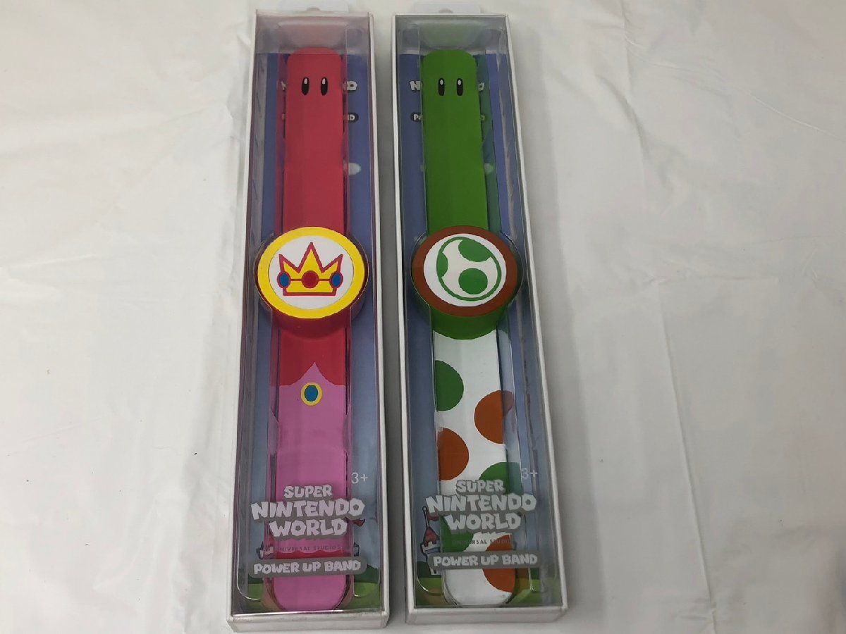 ◆Nintendo 任天堂 USJ パワーアップバンド 2個セット ピーチ姫 ヨッシー 現状◆13502