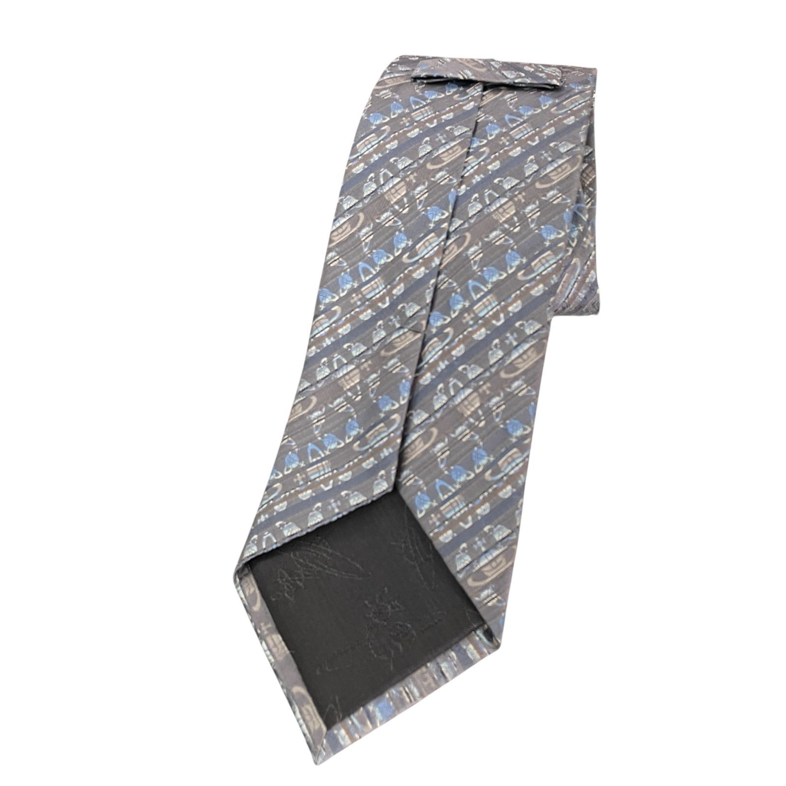 Vivienne Westwood シルクネクタイ 小紋柄 グレーシルバー Vivienne Westwood シルクネクタイ 小紋柄 グレーシルバー