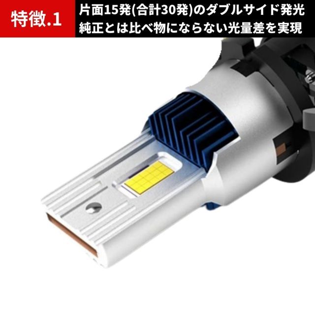 スズキ ワゴンR MH23S 【純正同型オールインワン】次世代型 LEDコンバージョンキット D2S/D2R 30発 CSP 5070 Chips  6000k相当 両面発光 純正HIDをLED化 純正HID車用 交換 ヘッドライト カプラーオン 2本セット - メルカリ