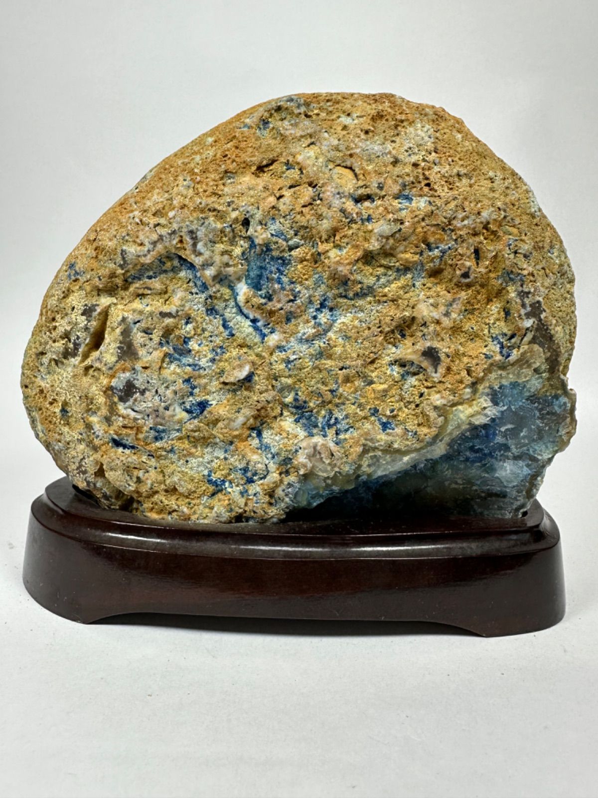 3.42kg！メノウ 瑪瑙 ブルーメノウ 原石 特大 天然石 置物 石