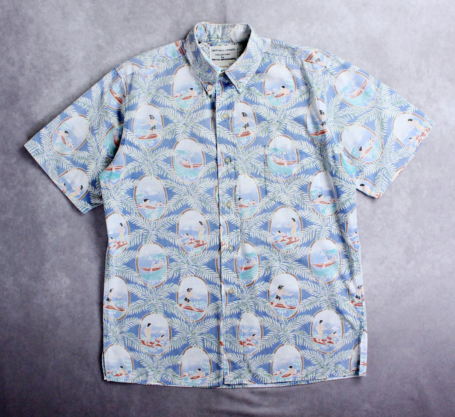 Reyn spoorer】レインスプーナー ハワイ製 ボタンダウン アロハ