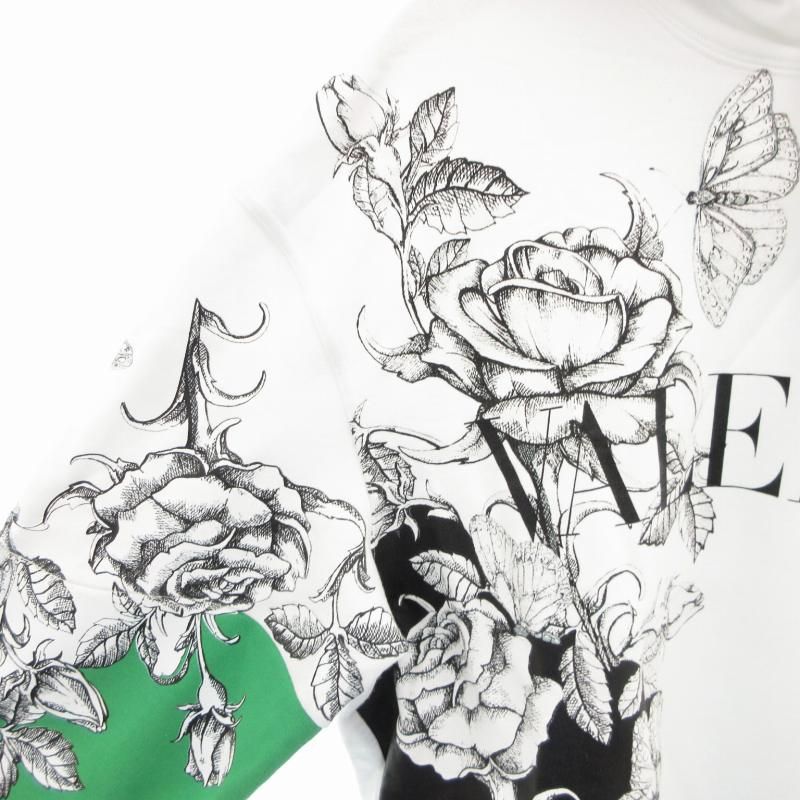 VALENTINO ダークブルーミングプリントフーディ WV3MF19I7L6 U23 VALENTINO ダークブルーミングプリントフーディ WV3MF19I7L6 U23
