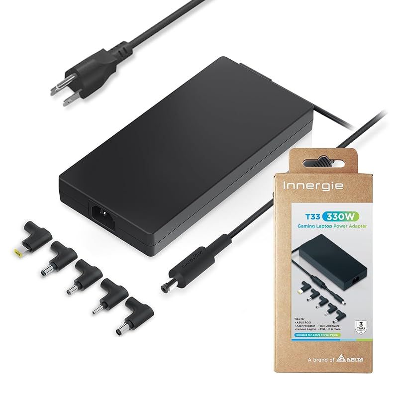 Innergie イナジー ゲーミング pc ハイエンド AI パソコン向け 大出力 ACアダプター 330W 5種類のプラグ付き 充電器 デルタ電子 0